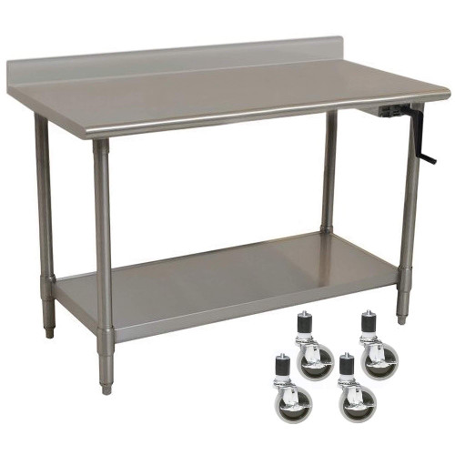 Adjustable Height Stainless Steel Table