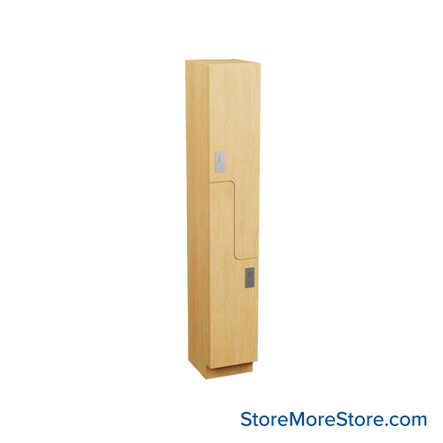 Plastic Laminate Lockers, 15" W x 15" D x 72" H, 15" Column Width, 2(Z-Style) Tiers, Combination Lock