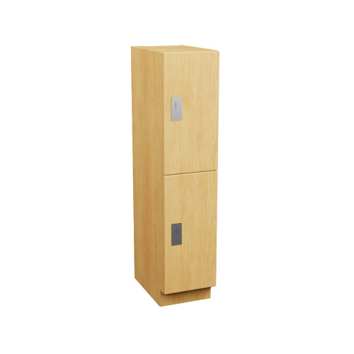 Plastic Laminate Lockers, 24" W x 12" D x 40" H, 12" Column Width, 2 Tiers, Combination Lock