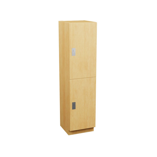 Plastic Laminate Lockers, 18" W x 20" D x 72" H, 18" Column Width, 2 Tiers, Padlock Hasp