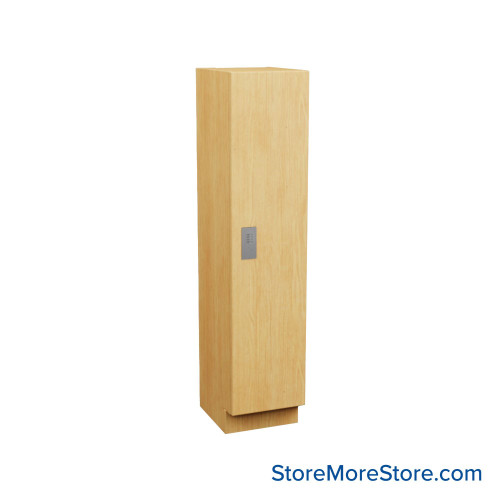 Plastic Laminate Lockers, 18" W x 15" D x 58" H, 15" Column Width, 1 Tier, Combination Lock