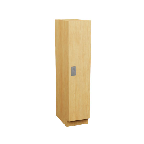 Plastic Laminate Lockers, 15" W x 20" D x 58" H, 15" Column Width, 1 Tier, Combination Lock