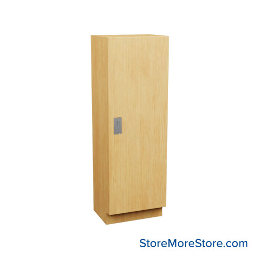 Plastic Laminate Lockers, 15" W x 18" D x 58" H, 18" Column Width, 1 Tier, Combination Lock