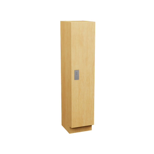 Plastic Laminate Lockers, 18" W x 15" D x 58" H, 15" Column Width, 1 Tier, Padlock Hasp