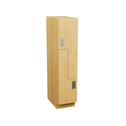 Plastic Laminate Lockers, 12" W x 20" D x 58" H, 12" Column Width, 2(Z-Style) Tiers, Combination Lock