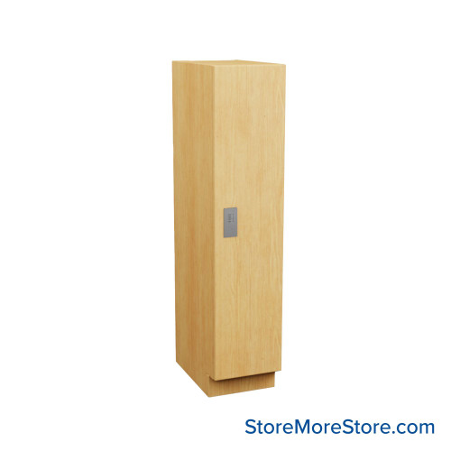 Plastic Laminate Lockers, 15" W x 20" D x 58" H, 15" Column Width, 1 Tier, Padlock Hasp