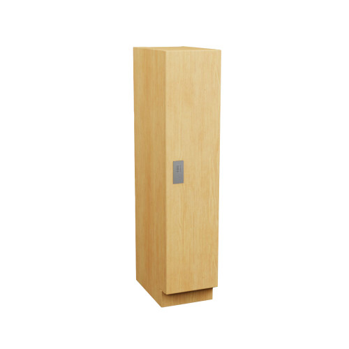 Plastic Laminate Lockers, 24" W x 15" D x 58" H, 15" Column Width, 1 Tier, Padlock Hasp