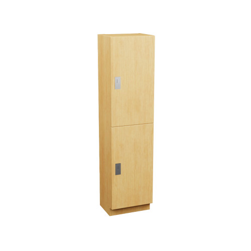 Plastic Laminate Lockers, 18" W x 24" D x 76" H, 24" Column Width, 2 Tiers, Combination Lock