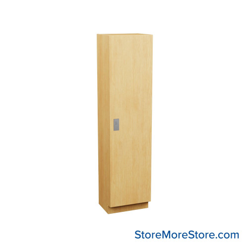 Plastic Laminate Lockers, 15" W x 18" D x 94" H, 18" Column Width, 1 Tier, Padlock Hasp
