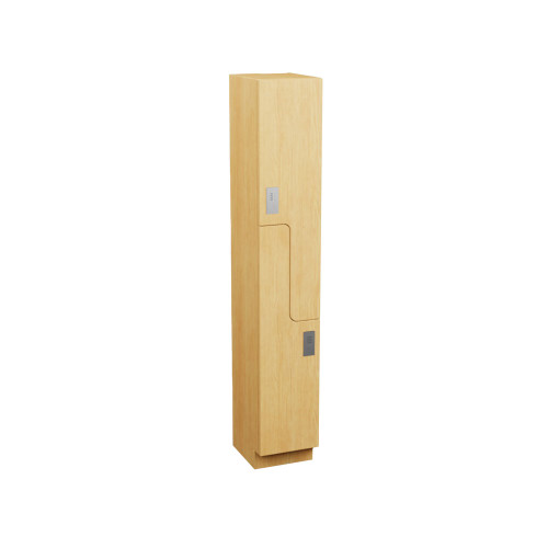 Plastic Laminate Lockers, 15" W x 15" D x 94" H, 15" Column Width, 2(Z-Style) Tiers, Padlock Hasp