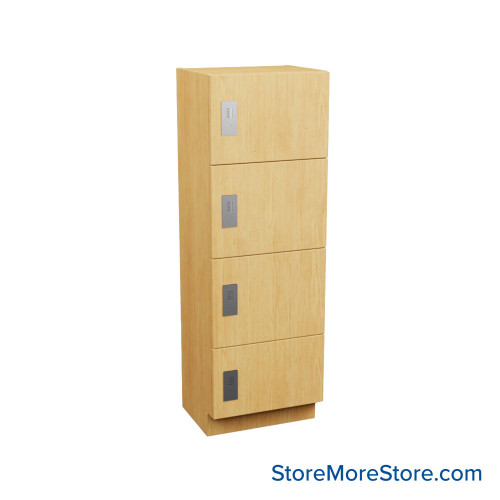 Multi-Compartment Lockers, 24" W x 15" D x 40" H, 24" Column Width, 4 Tiers, Padlock Hasp