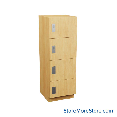 Multi-Compartment Lockers, 24" W x 20" D x 44" H, 24" Column Width, 4 Tiers, Padlock Hasp