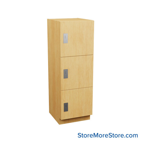 Multi-Compartment Lockers, 18" W x 24" D x 40" H, 18" Column Width, 3 Tiers, Padlock Hasp