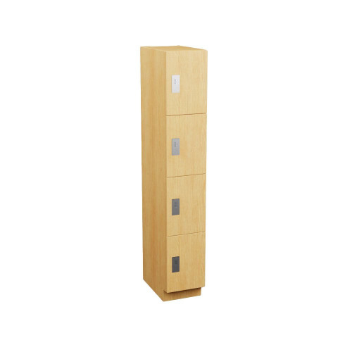 Multi-Compartment Lockers, 12" W x 24" D x 76" H, 12" Column Width, 4 Tiers, Padlock Hasp