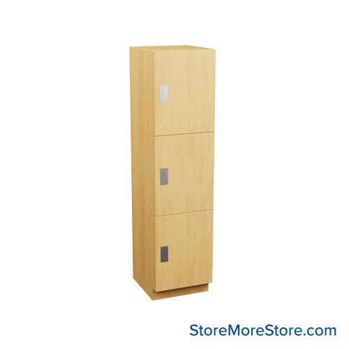 Multi-Compartment Lockers, 18" W x 20" D x 72" H, 18" Column Width, 3 Tiers, Padlock Hasp