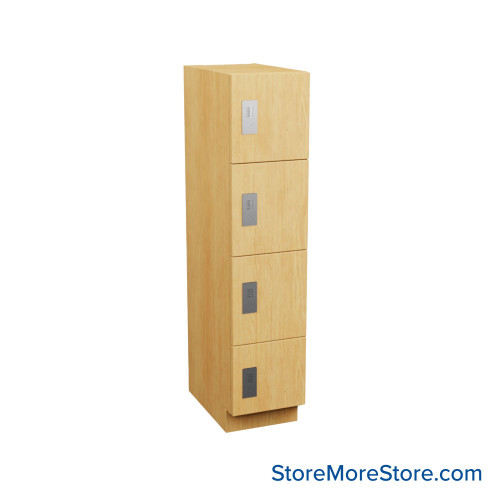 Multi-Compartment Lockers, 12" W x 24" D x 44" H, 12" Column Width, 4 Tiers, Combination Lock