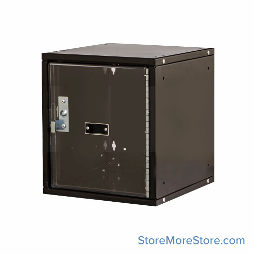 Stackable Cube Locker, 11.31" W x 12.69" D x 12" H, Safety-View Plus Door, Padlock Hasp