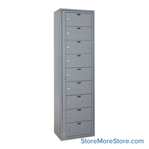 Laundry Lockers, 24'' W x 15'' D x 84'' H, 9-Tier/9 Compartment Uniform Exchange