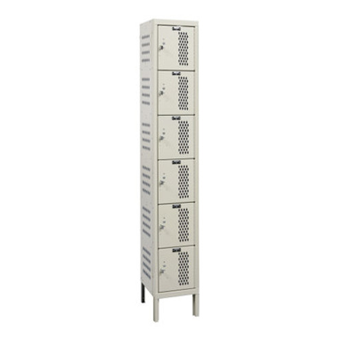 Expanded Metal Locker, 12" W x 12" D x 78" H, 1 Column, 1 Tier, Combination Lock, Unassembled