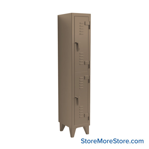 Industrial Lockers, 14" W x 18" D x 78" H, 1 Column, 2 Tiers
