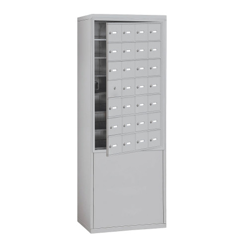 Cellphone Storage Lockers, 30.5" W x 9.25" D x 66.5" H, Yes Cabinet Included, Recessed, 28 Compartments