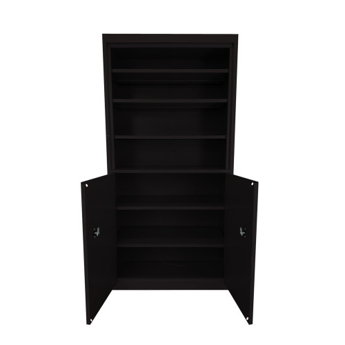 Storage Cabinet with Bookshelves, 72" High, Without Casters