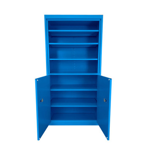 Storage Cabinet with Bookshelves, 78" High, Includes Casters