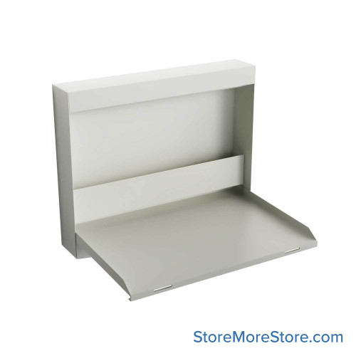 Wall Mounted Folding Cabinets, 20" W x 3.5" D x 16.5" H, Standard, No Lock
