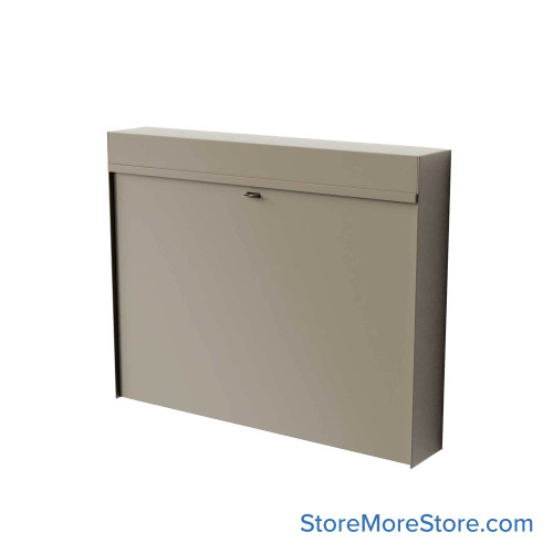 Wall Mounted Folding Cabinets, 18" W x 3.5" D x 14.5" H, Standard, Padlock Hasp