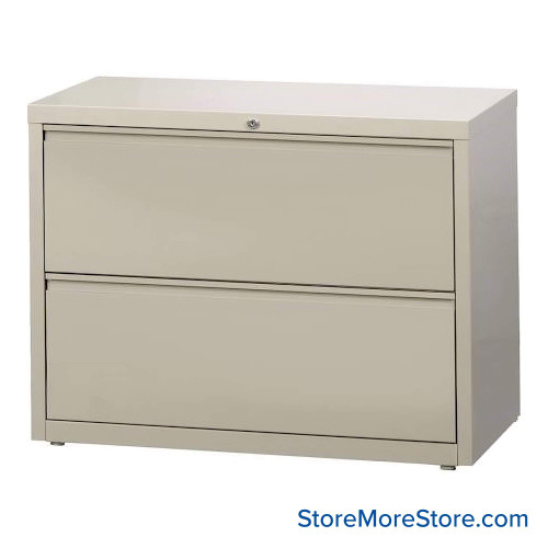 Lateral File Cabinet, 42" W x 28" H, 2 Drawers