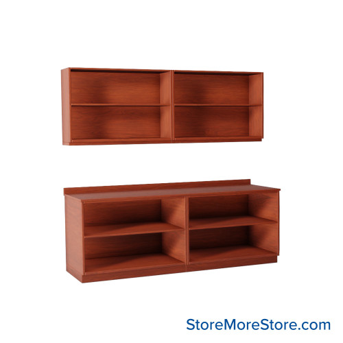 Workroom Cabinets, 84" W x 24" D x 30" H, Open Wall Cabinets