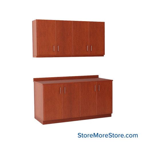 Workroom Cabinets, 60" W x 24" D x 30" H, Closed Wall Cabinets, Key Lock