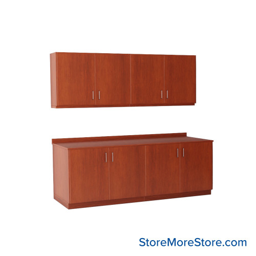 Workroom Cabinets, 84" W x 30" D x 30" H, Closed Wall Cabinets, Key Lock