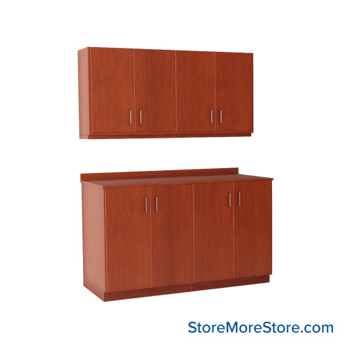 Workroom Cabinets, 60" W x 24" D x 36" H, Closed Wall Cabinets, Key Lock