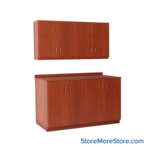 Workroom Cabinets, 60" W x 30" D x 36" H, Closed Wall Cabinets, Key Lock