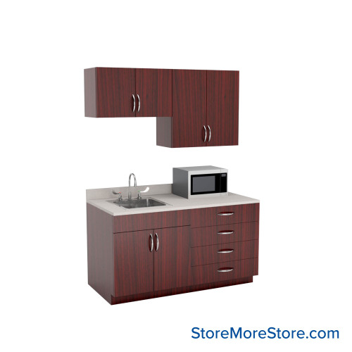 Breakroom Cabinets, 5" Wide - Option 1 Break Room Layout