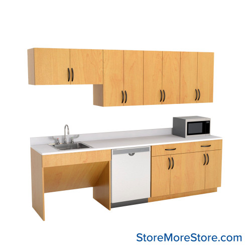 Breakroom Cabinets, 9" Wide - Option 4 Break Room Layout