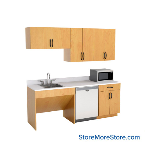 Breakroom Cabinets, 7" Wide - Option 4 Break Room Layout