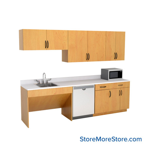 Breakroom Cabinets, 9" Wide - Option 8 Break Room Layout