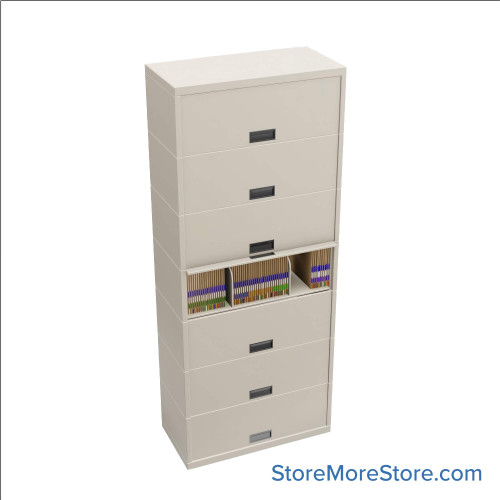 Flipper Door Cabinet, 36" W x 18" D x 88" H, 7 Levels
