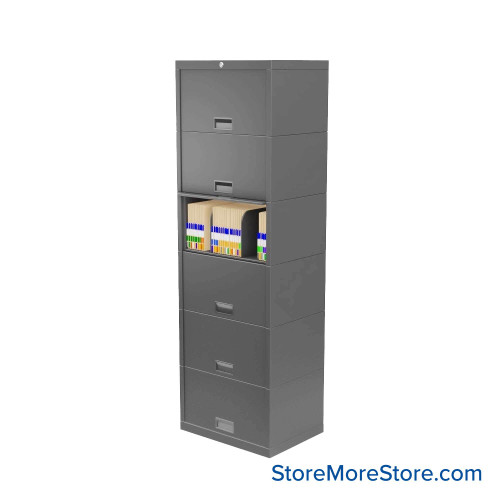 Flipper Door Cabinet, 24" W x 18" D x 76" H, 6 Levels, Gang Lock