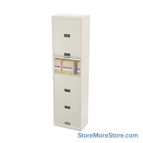Flipper Door Cabinet, 24" W x 15" D x 88" H, 6 Levels