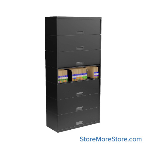 Flipper Door Cabinet, 42" W x 18" D x 88" H, 7 Levels