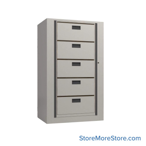 Rotary File Cabinet, 36.5" W x 25" D x 61.5" H, Starter Unit, File Drawers