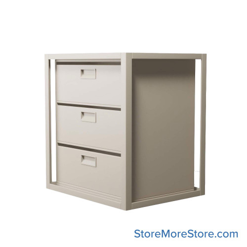 Rotary File Cabinet, 38.75" W x 31" D x 42" H, Adder Unit, File Drawers