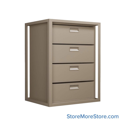 Rotary File Cabinet, 38.75" W x 31" D x 51" H, Adder Unit, File Drawers