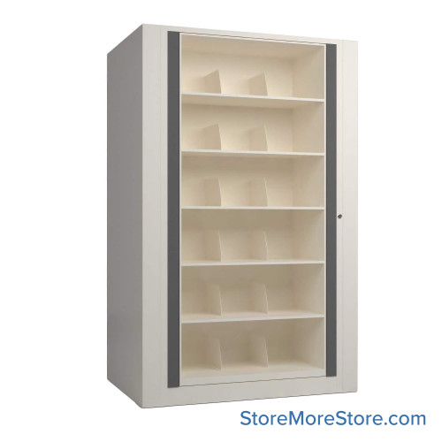 Rotary File Cabinet, 36.5" W x 25" D x 72" H, Starter Unit, Open Shelves