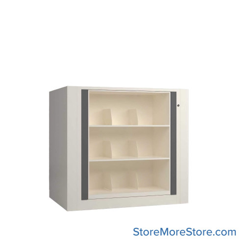 Rotary File Cabinet, 45.5" W x 31" D x 42" H, Starter Unit, Open Shelves