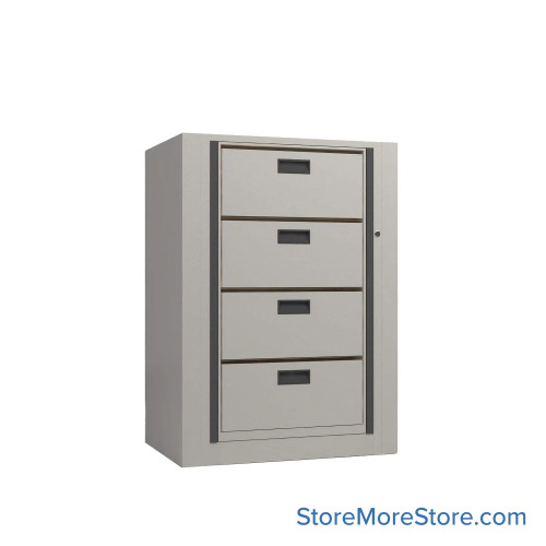 Rotary File Cabinet, 36.5" W x 25" D x 51" H, Starter Unit, File Drawers