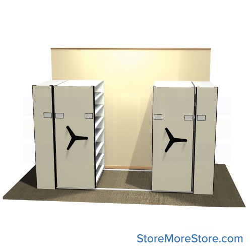 High Density Shelving, 135" W x 60" D, 48" Shelving Width, Legal (15") Shelf Depth